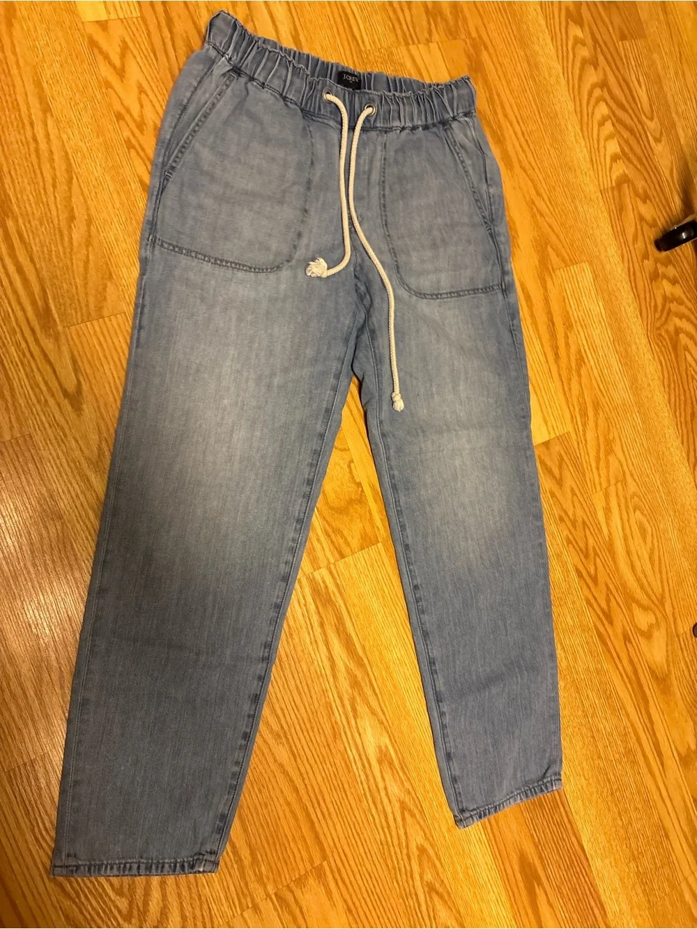 J. Crew Light Blue Slim Chambray Drawstring Pants Size 26 Women